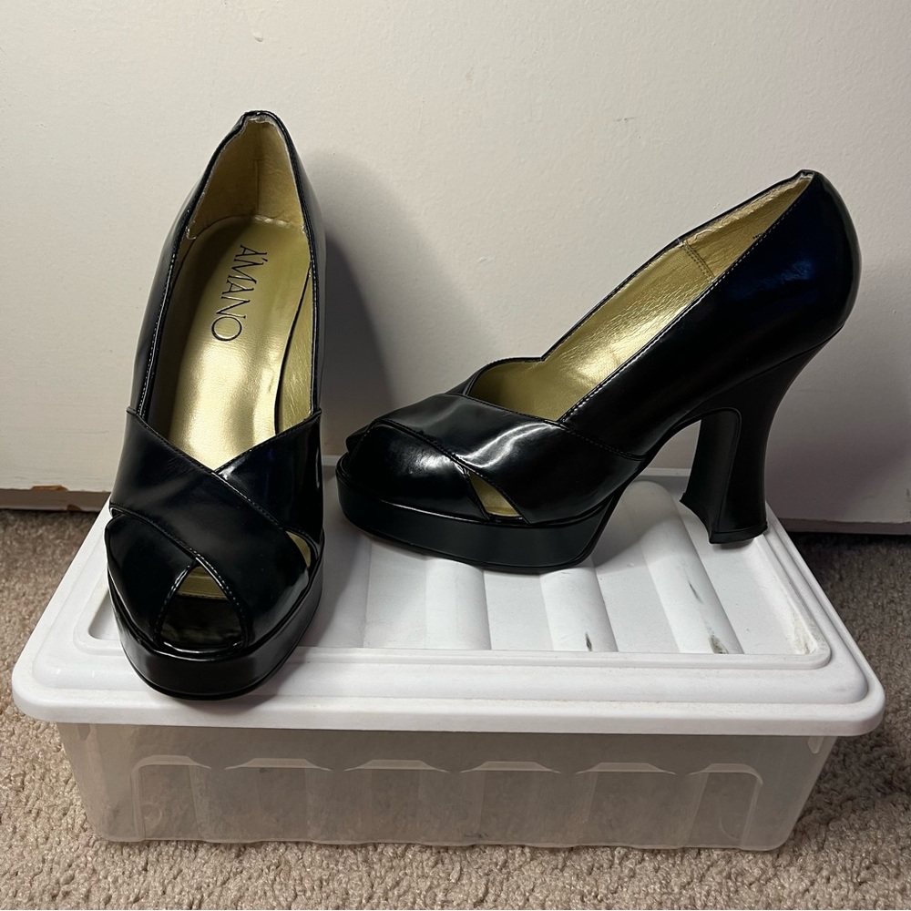 Black Patent Leather Heels